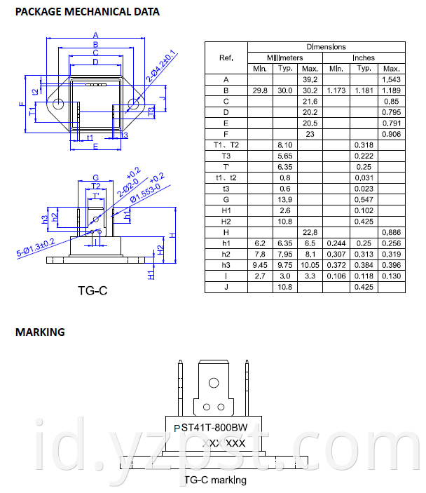 Inductotherm transistor Triac 1200v 40a YZPST41-1200BW